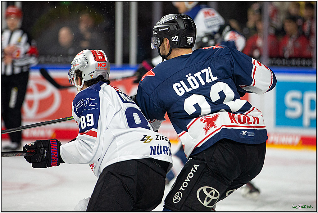 PENNY DEL; Koelner Haie- Nuernberger Ice Tigers; Koeln, 29.01.2023